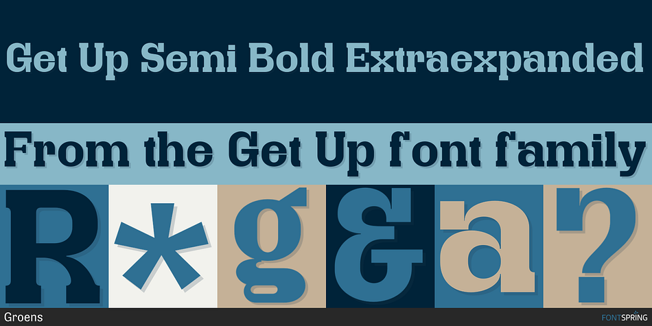 Get Up Semi Bold Extraexpanded Font