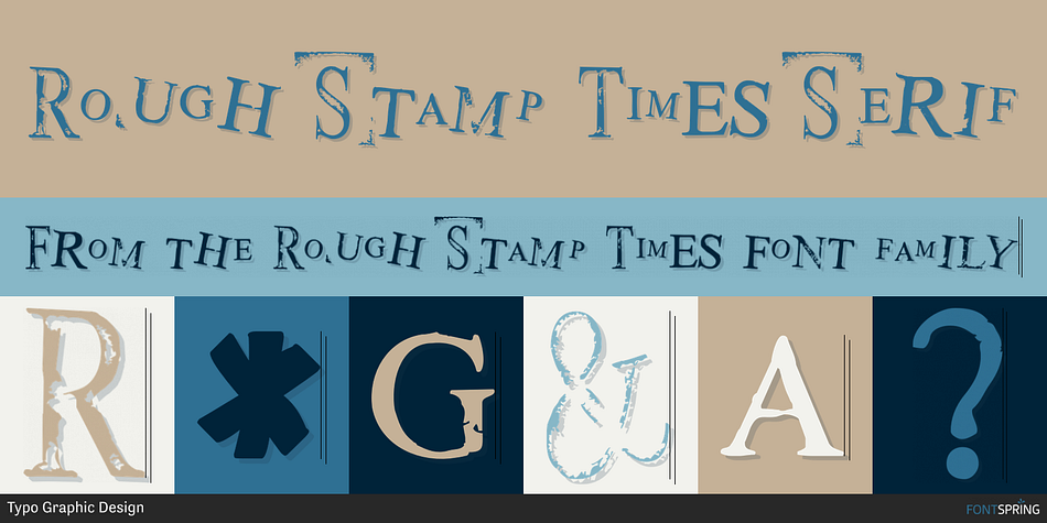 Rough Stamp Times Serif Font