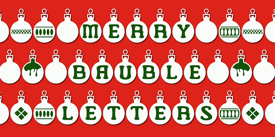 Merry Bauble Letters is designed to complement our 