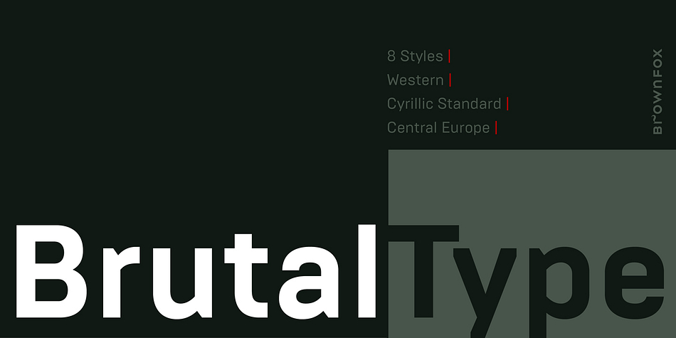 Brutal Type — is a new Sans Serif typeface with a distinct manly character.
