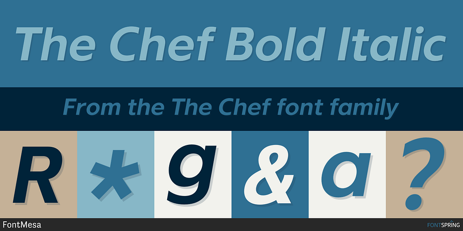 The Chef Bold Italic Font