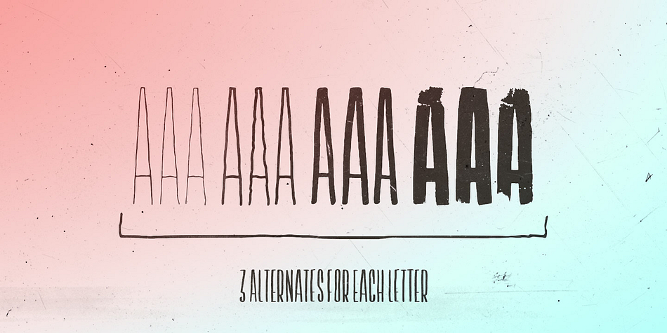 Lichtspielhaus Handmade font family sample image.