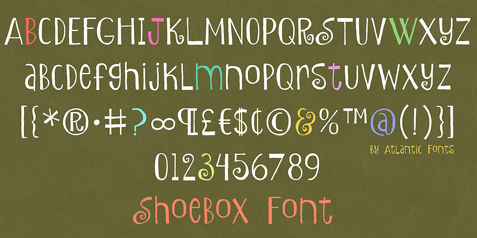 Shoebox font family sample image.