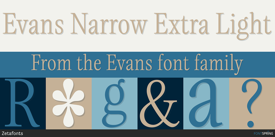 Evans Narrow Extra Light Font