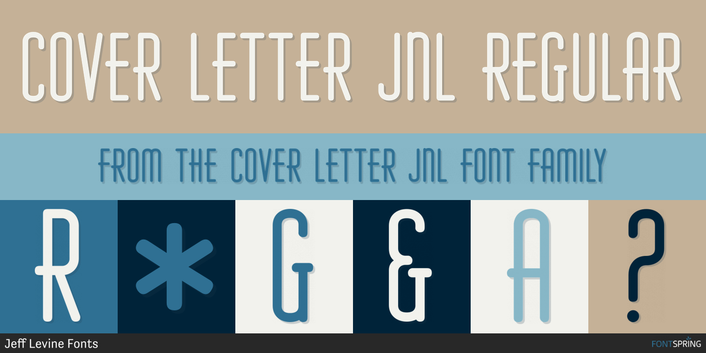 Similar Fonts To Cover Letter JNL Fontspring