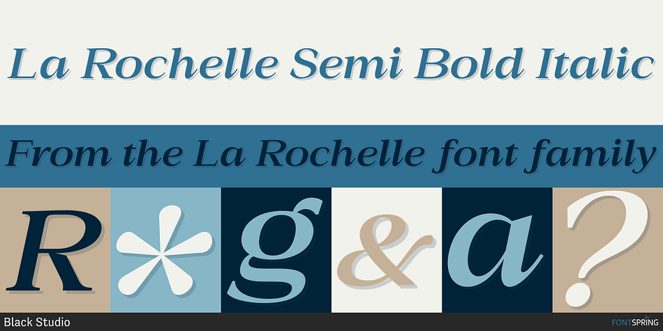 La Rochelle Semi Bold Italic Font