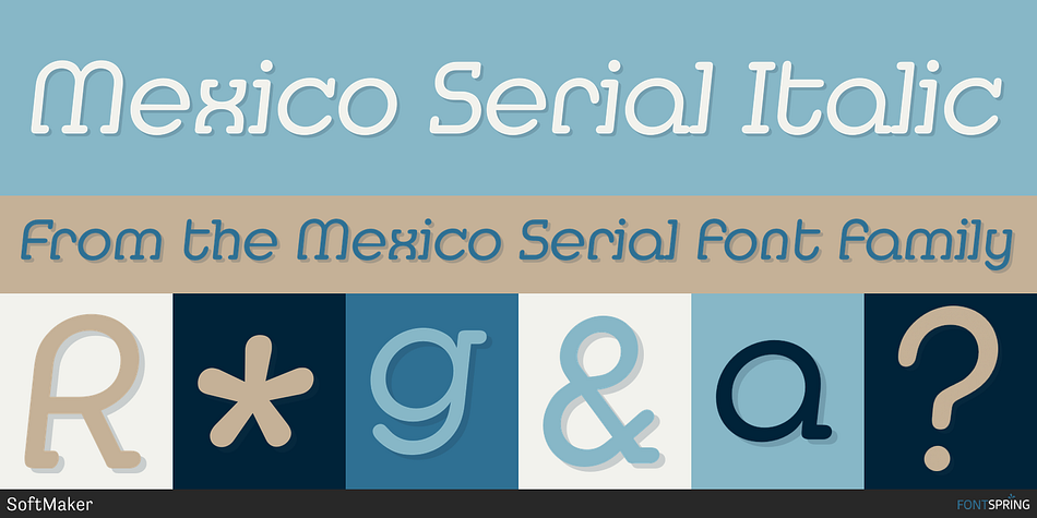 Mexico Serial Italic Font