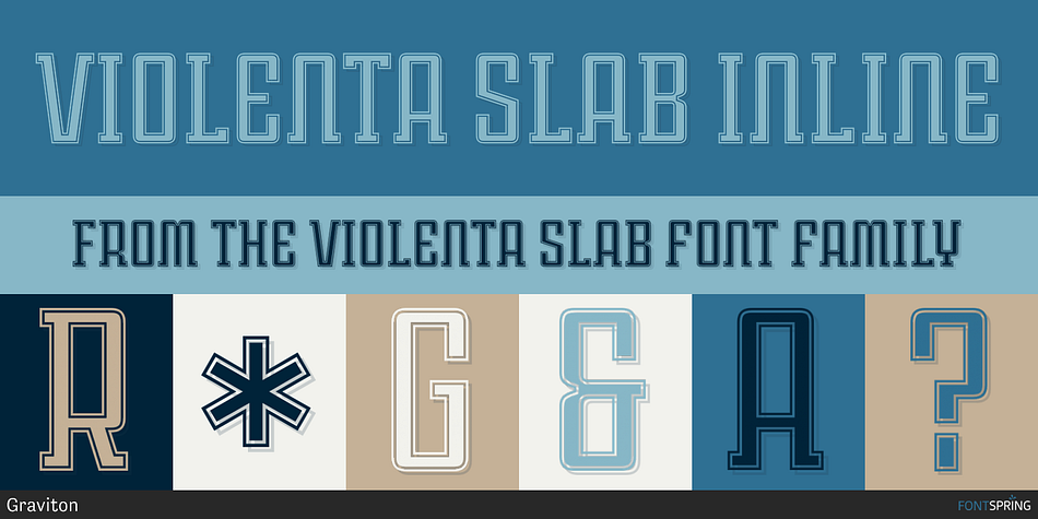 Violenta Slab Inline Font