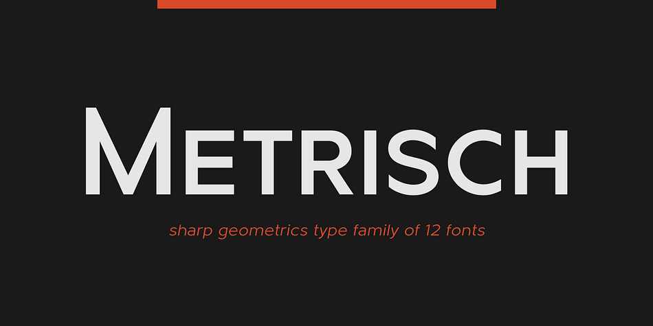 Metrisch is new sans serif typefamily of seven weights plus seven italics uprights in each weights.