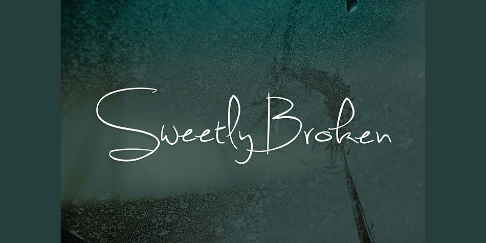 Displaying the beauty and characteristics of the Sweetly Broken font family.