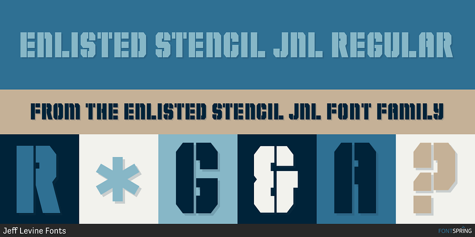 Enlisted Stencil JNL Regular Font