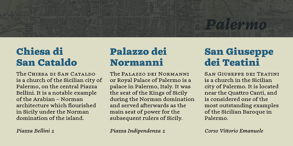 Emphasizing the popular Chiavettieri font family.
