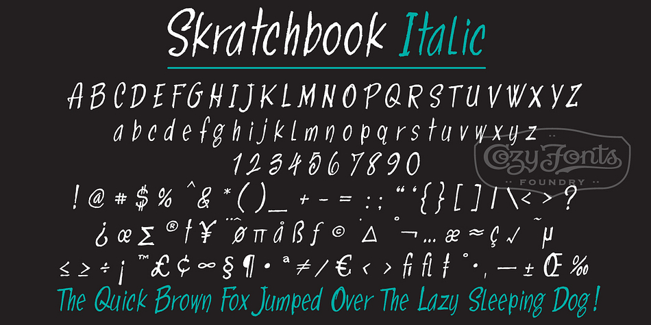 Displaying the beauty and characteristics of the Skratchbook font family.