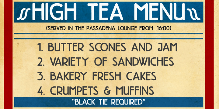 High Tea is a handmade typeface, which was inspired by a 1930