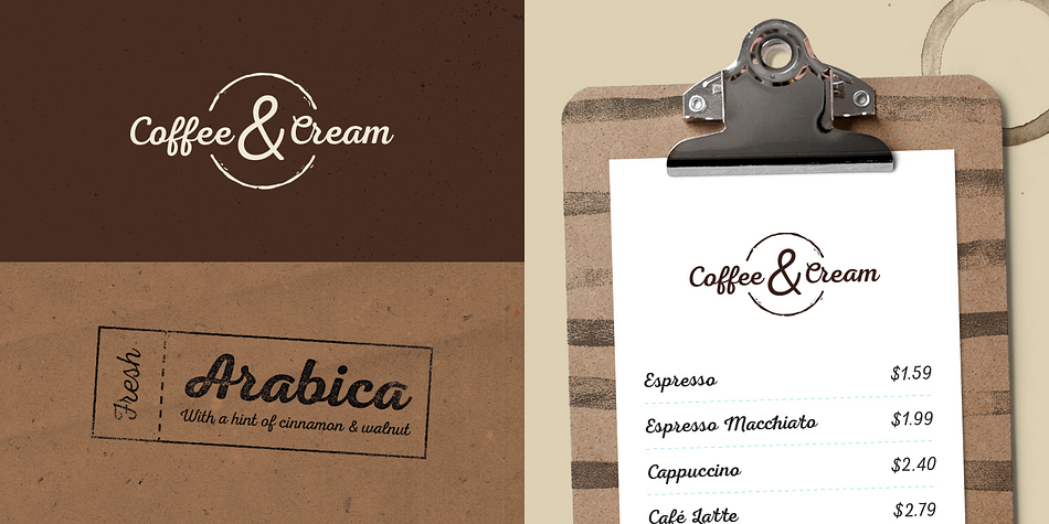 Emphasizing the favorited Nexa Script font family.