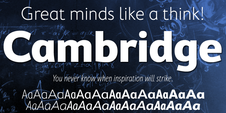 Cambridge seeks to build on the popularity of Fiendstar amongst educational publishers and advertisers who need easy-to-read text in a classic sans serif format.