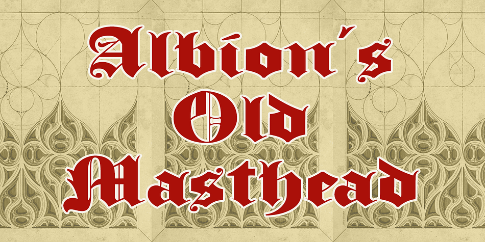 Albion’s old Masthead is inspired by traditional newspaper mastheads.