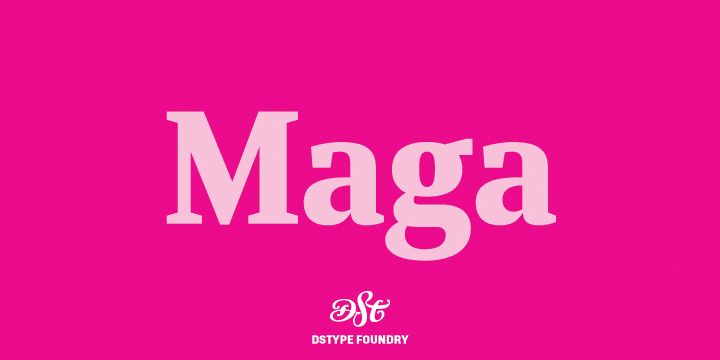 Maga shares the skeleton with one of our first typefaces (Quaestor, from 2004), but we didn