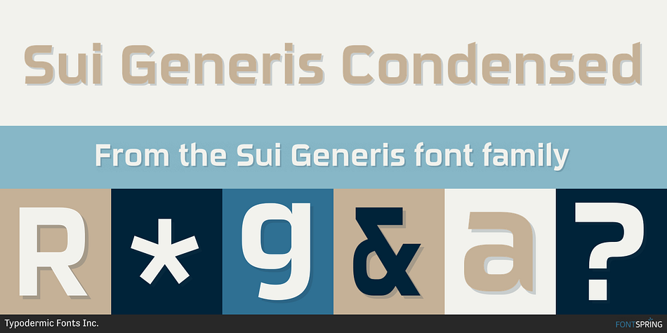 Sui Generis Condensed Font