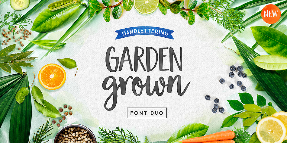 Garden Grown is a lovely font duo by Cindy Kinash.