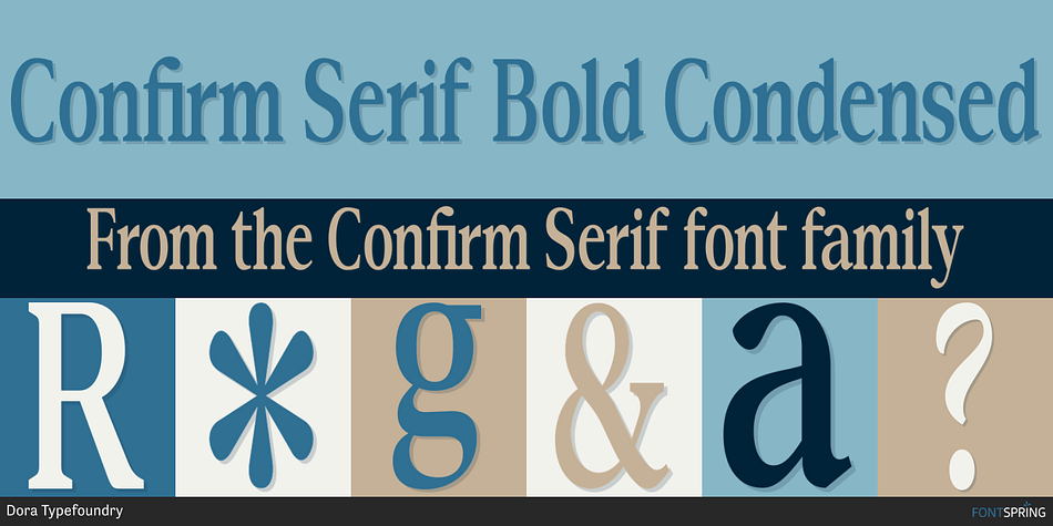 Confirm Serif Bold Condensed Font