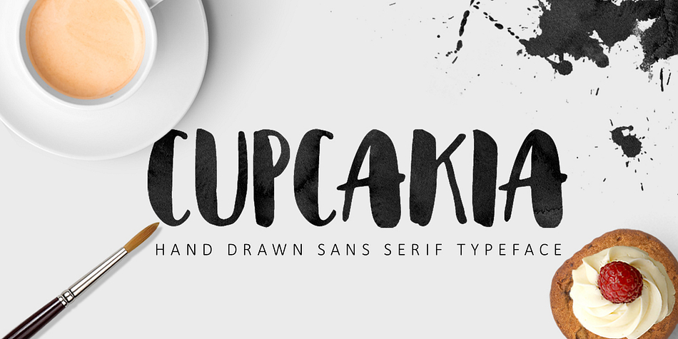 I would like to introduce you Cupcakia –  the original cool & funny handwritten sans-serif brush typeface.