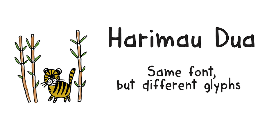 A while back I created a nice font called Harimau.