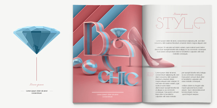 Displaying the beauty and characteristics of the Tres Tres Chic font family.