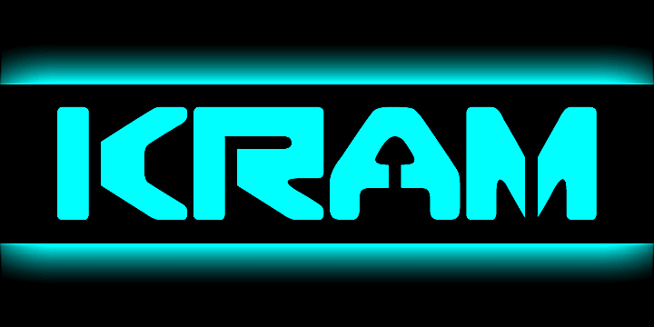 Displaying the beauty and characteristics of the Kram font family.