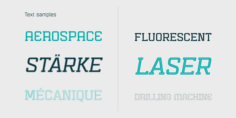 Mensura Slab Titling consists of 12 styles including italics.
