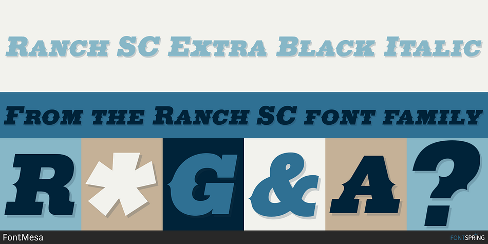 Ranch SC Extra Black Italic Font
