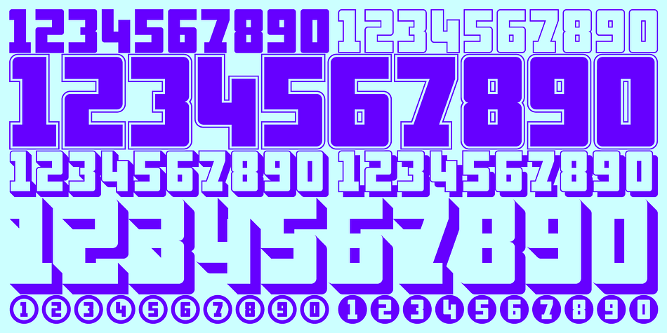 Display Digits font family sample image.