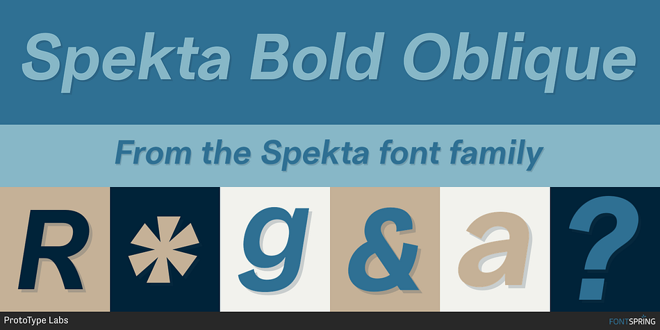 Spekta Bold Oblique Font