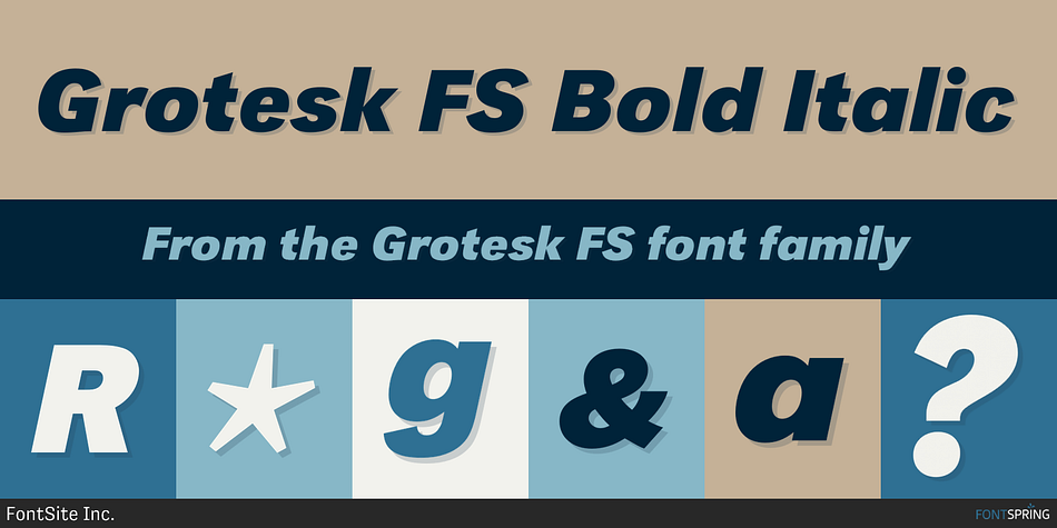 Grotesk FS Bold Italic Font