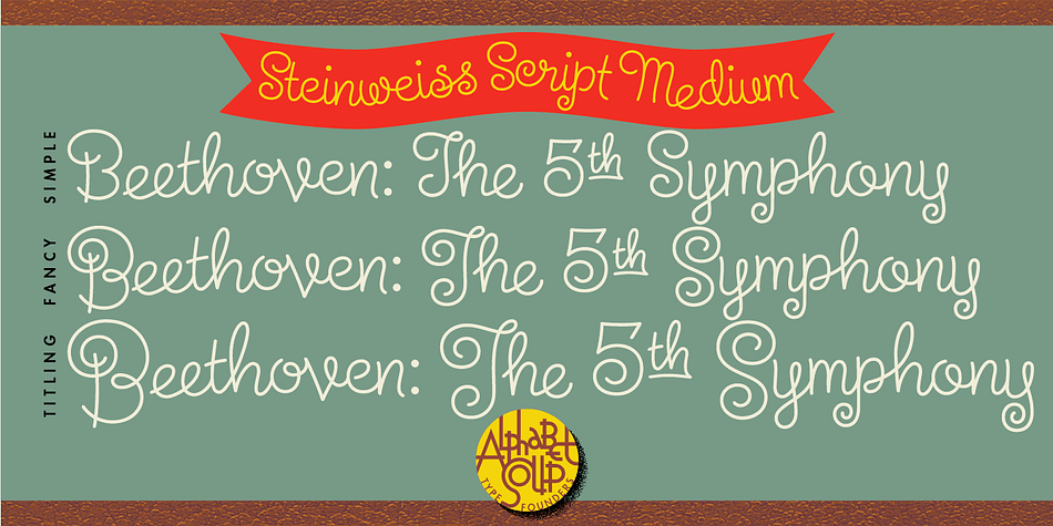 Through his contacts at Taschen Publishing, he was fortunate enough to be able to contact the Steinweiss family, and get the official Steinweiss approval to proceed with his “Steinweiss Script” project.