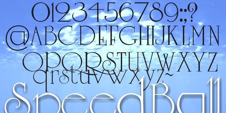 Emphasizing the favorited Speedball Collection font family.