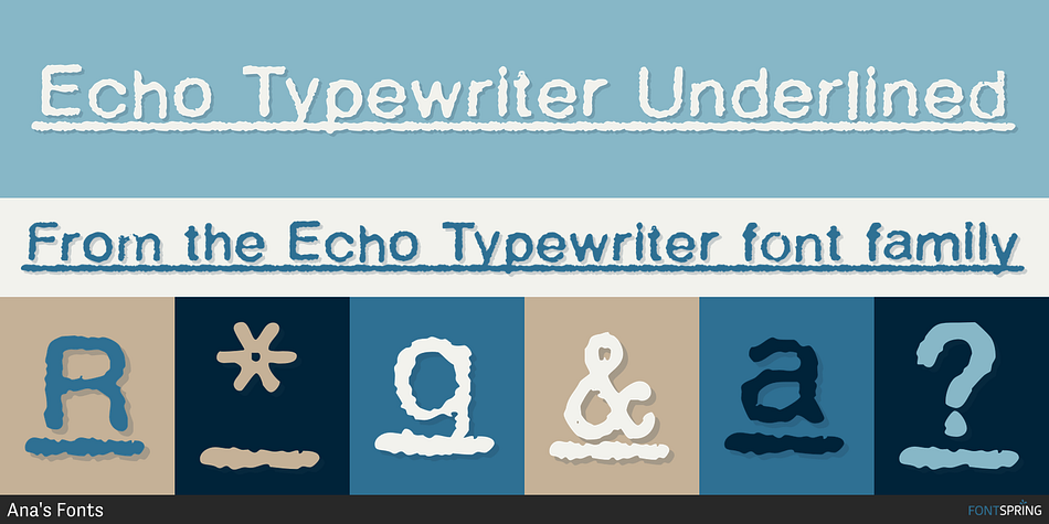 Echo Typewriter Underlined Font