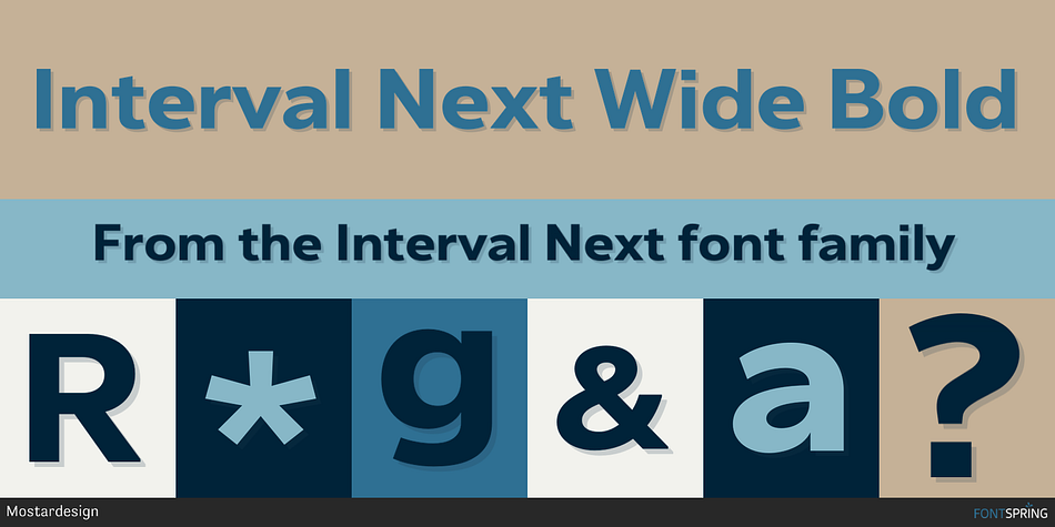 Interval Next Wide Font