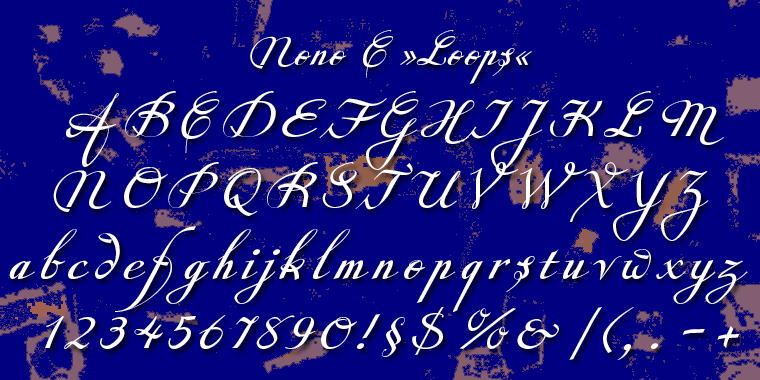 I designed a handwritten script with his real name, that i named »Konstantin«.