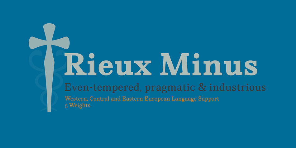 Named after the steadfast doctor from Albert Camus’ The Plague, Rieux is an even-tempered slab-serif that is confident without being cocky and approachable without being casual.