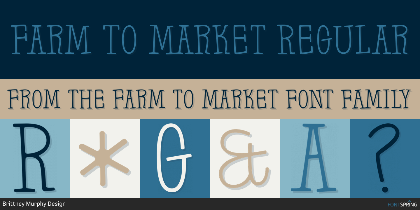 Fonts similar to Farm to Market