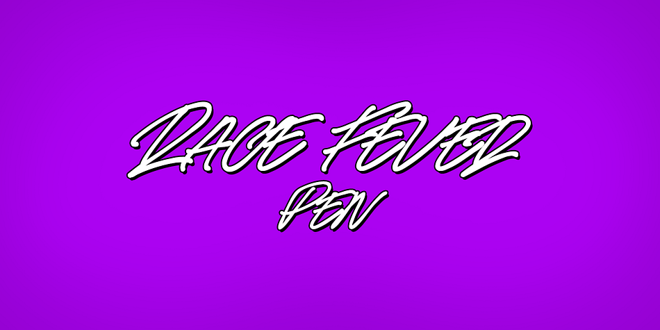 Highlighting the Race Fever font family.