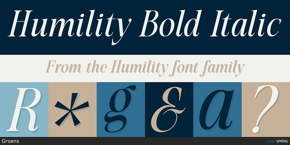 Humility Bold Italic Font