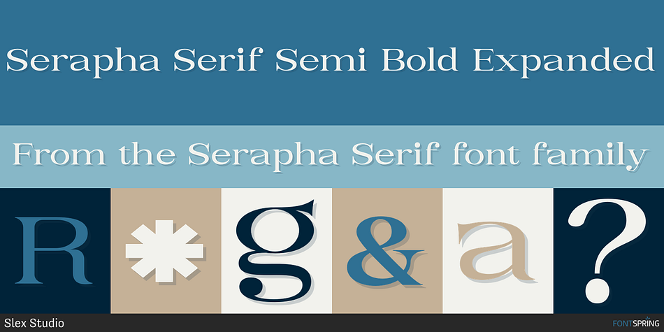 Serapha Serif Semi Bold Expanded Font
