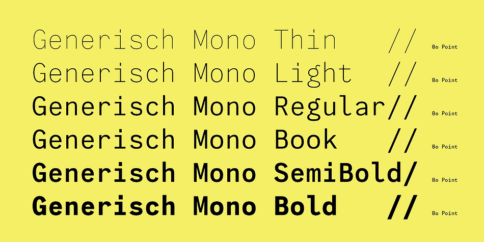 Generisch Mono Font