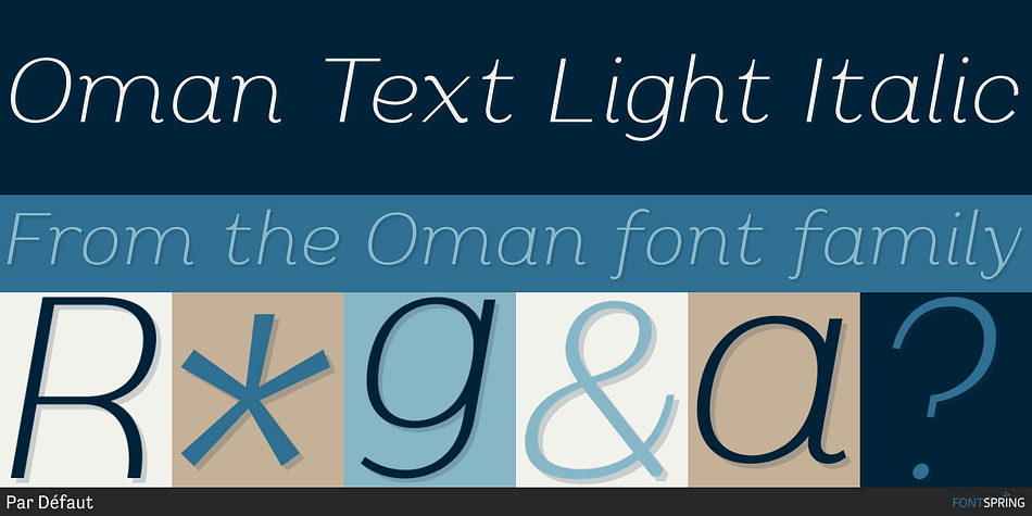 Oman Text Light Italic Font