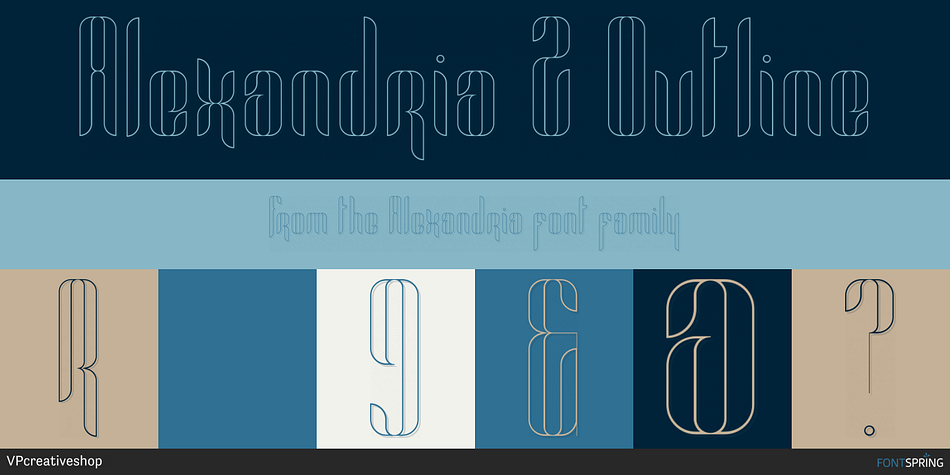 Alexandria 2 Outline Font