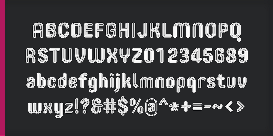 The letterforms in this type family are structurally twisted and complicated but it looks simple because of its simple strokes.