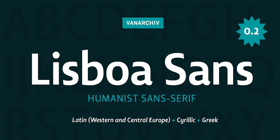 Lisboa Sans is a humanist sans-serif font family, which lacks the hook-head terminals and the letterforms are more simple, but its structure and proportions are the same than Lisboa.