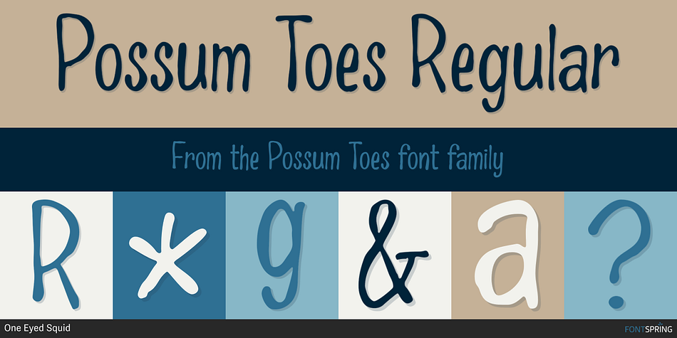 Possum Toes Regular Font